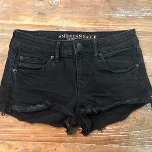 American Eagle Black Demin Shorts